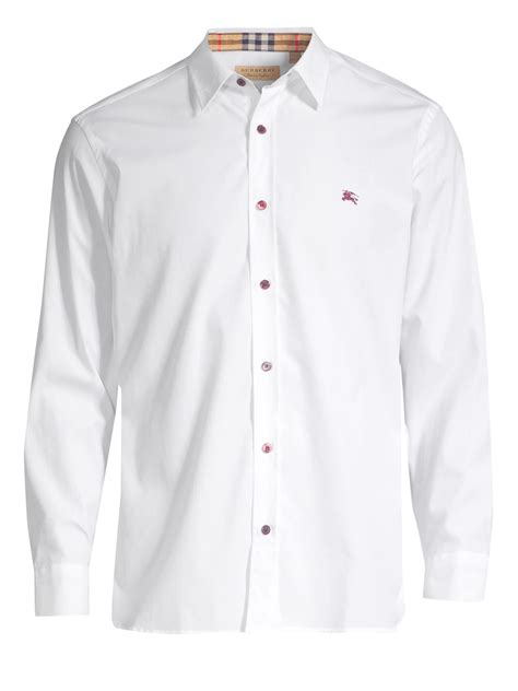 burberry white t|white Burberry button up.